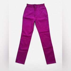 Jordache Fuchsia Skinny Corduroy Pants